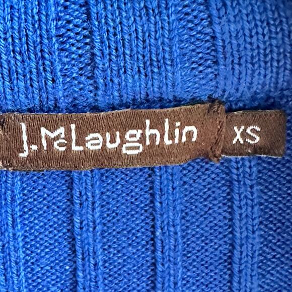 J Mclaughlin Ribbed Cardigan Sweater Royal Blue - Picture 7 of 8